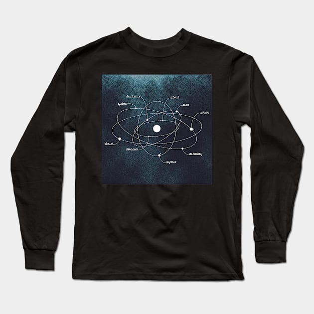 Map to another solar system Long Sleeve T-Shirt by Liam Warr
